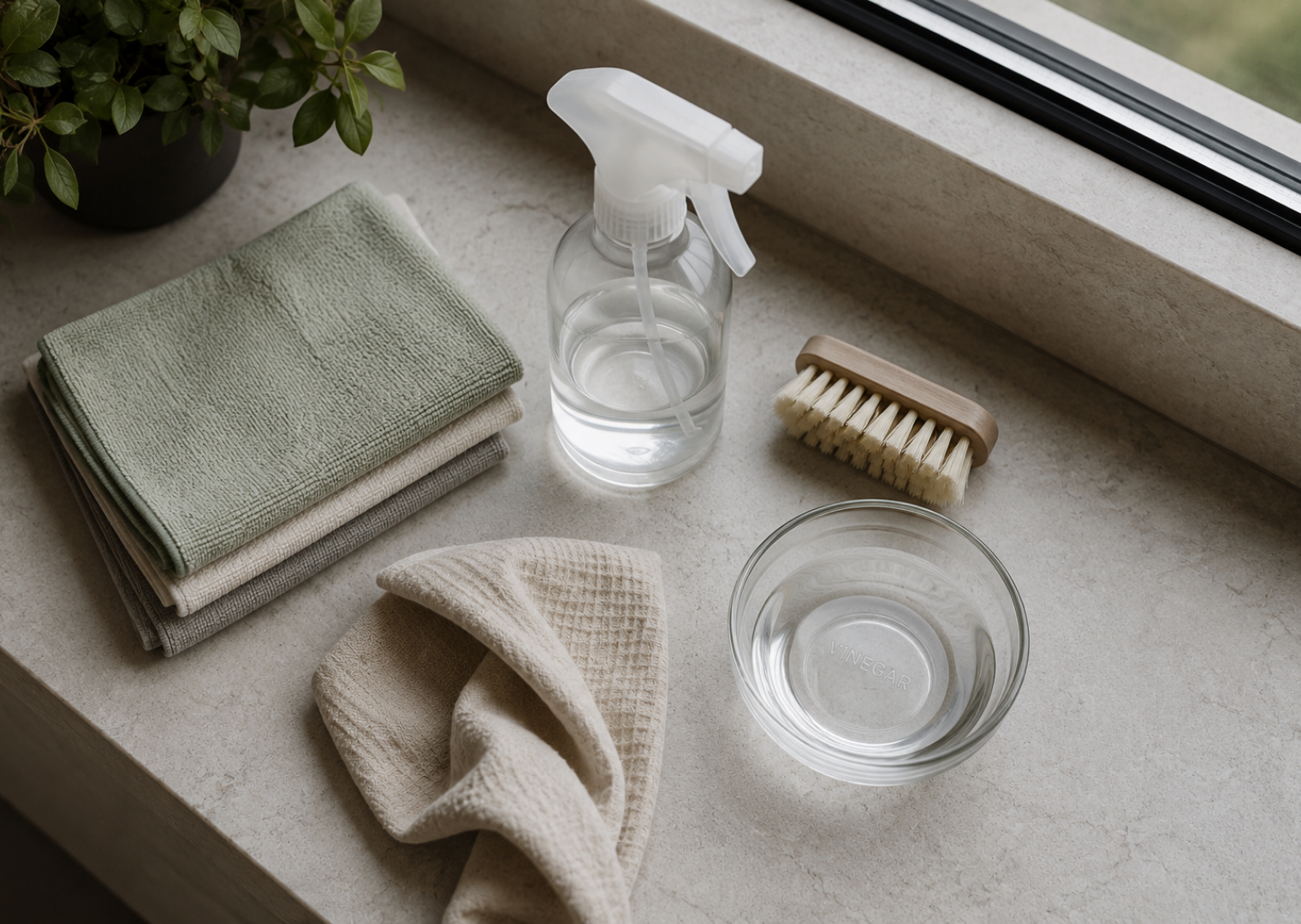 how to clean aluminium window frames