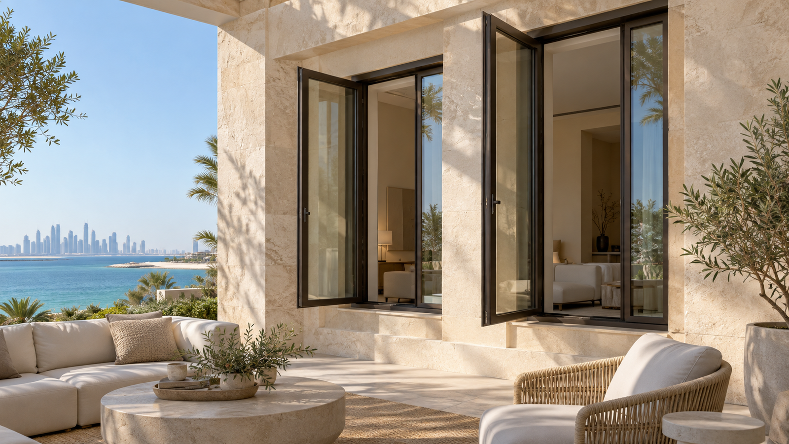 Aluminium casement windows in the UAE